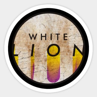 White Lion - VINTAGE YELLOW CIRCLE Sticker